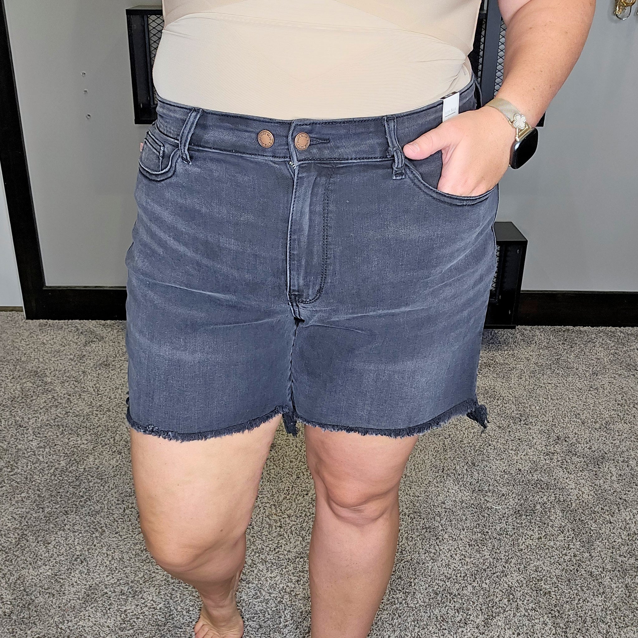 Oliver Denim Black Shorts - Judy Blue