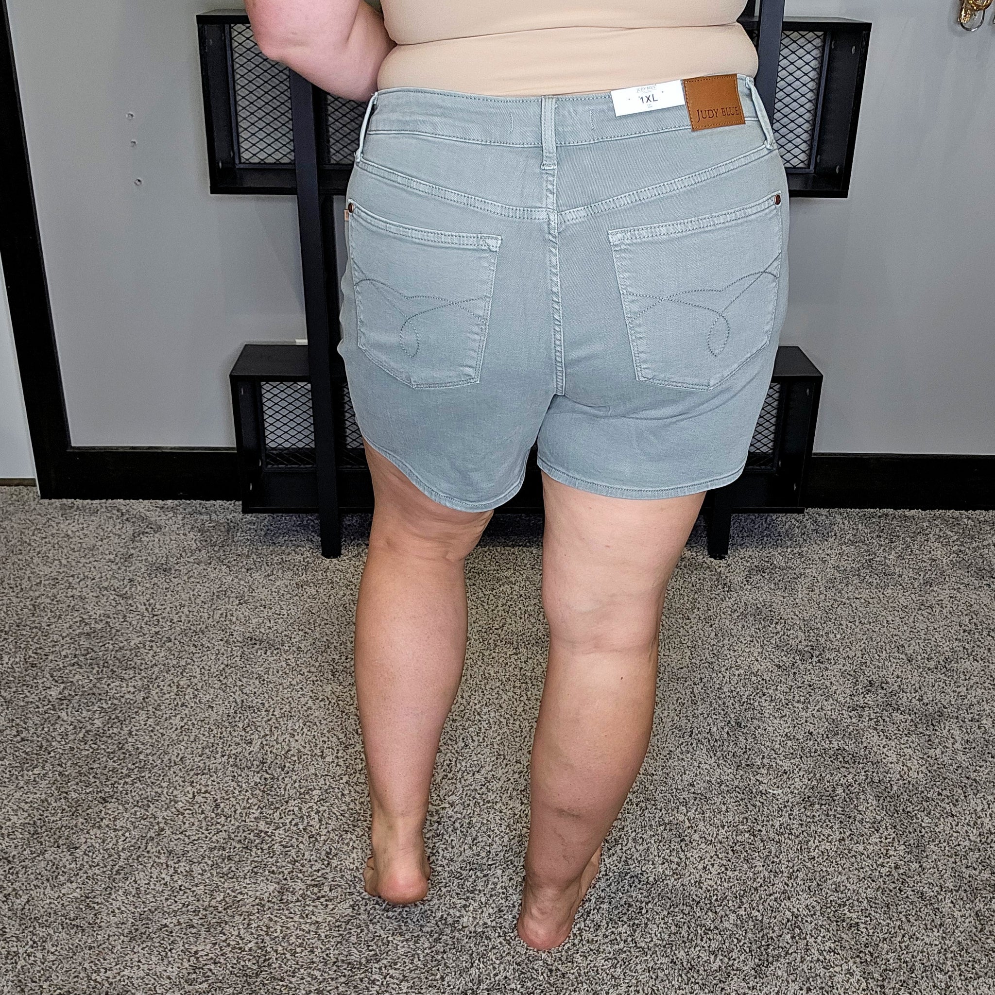 Remi Stone Blue Denim Shorts - Judy Blue