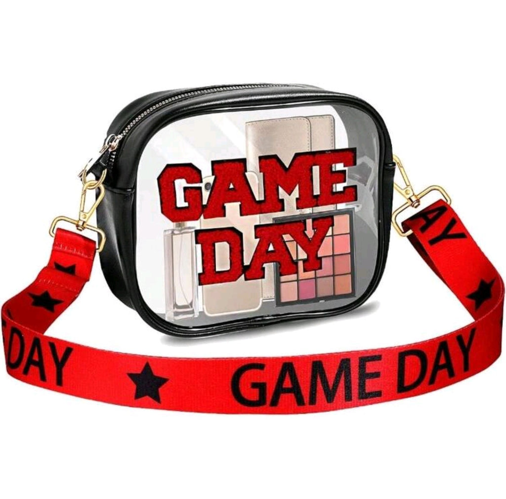 Game Day Patch Clear Crossbody - Black/Red