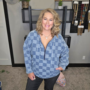 Check Me Out Denim Hoodie