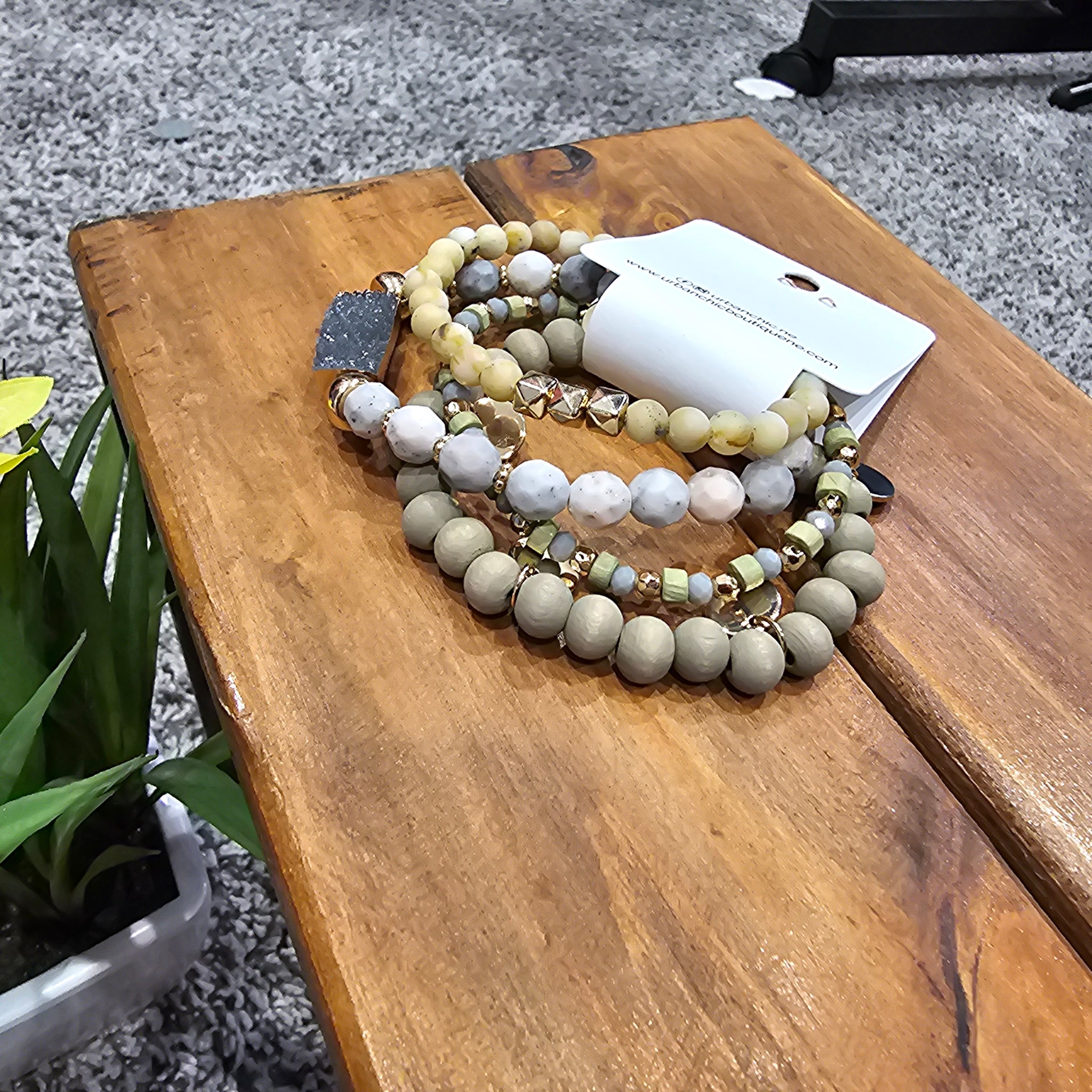 Magnolia Stretch Bracelet Set - Olive