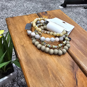 Magnolia Stretch Bracelet Set - Olive