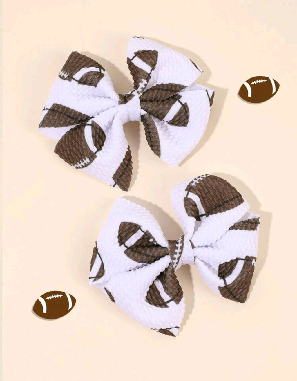 Football Bow Clips