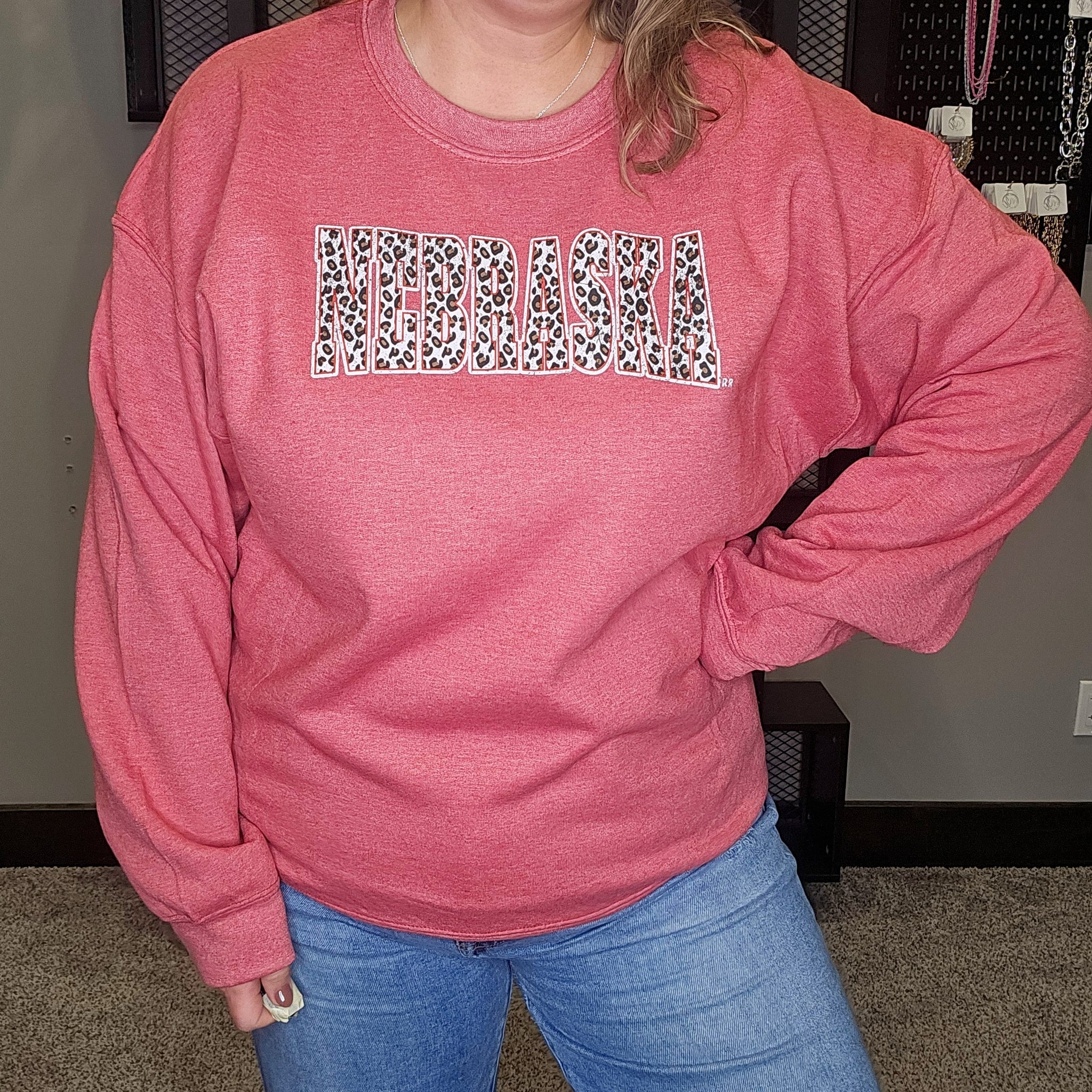 Leopard Nebraska Sweatshirt