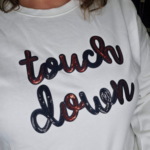 Sequined Touch Down Graphic Sweatshirt