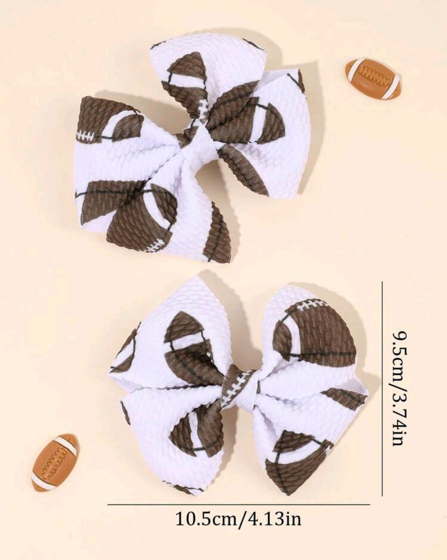 Football Bow Clips