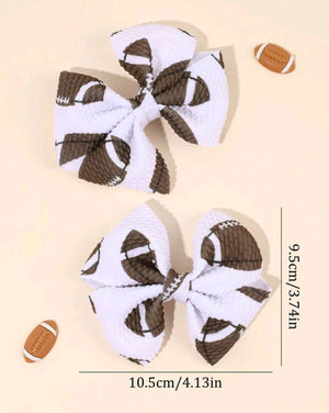 Football Bow Clips