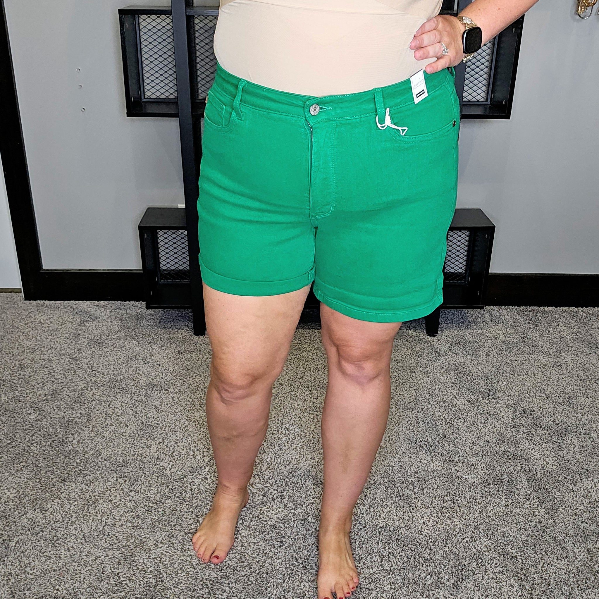Austin Tummy Control Denim Shorts - Judy Blue