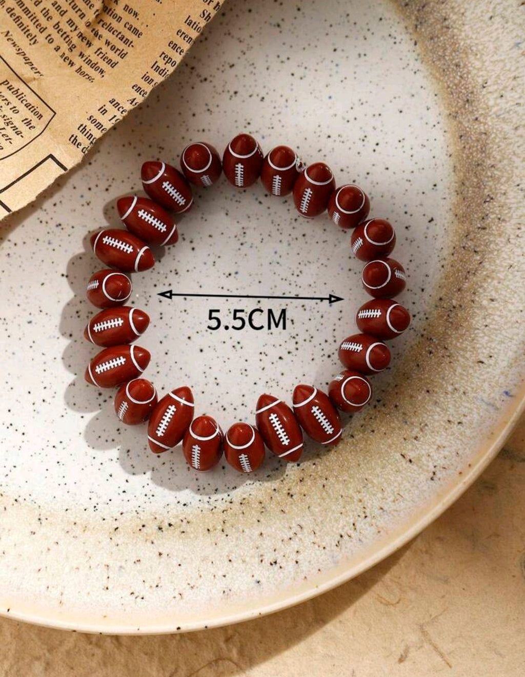 Football Stretch Bracelet