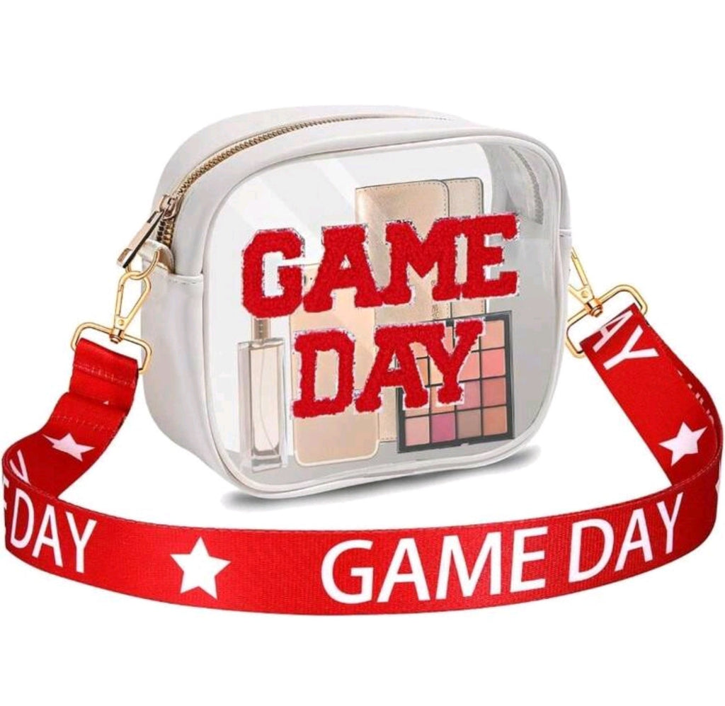 Game Day Patch Clear Crossbody - Red/White