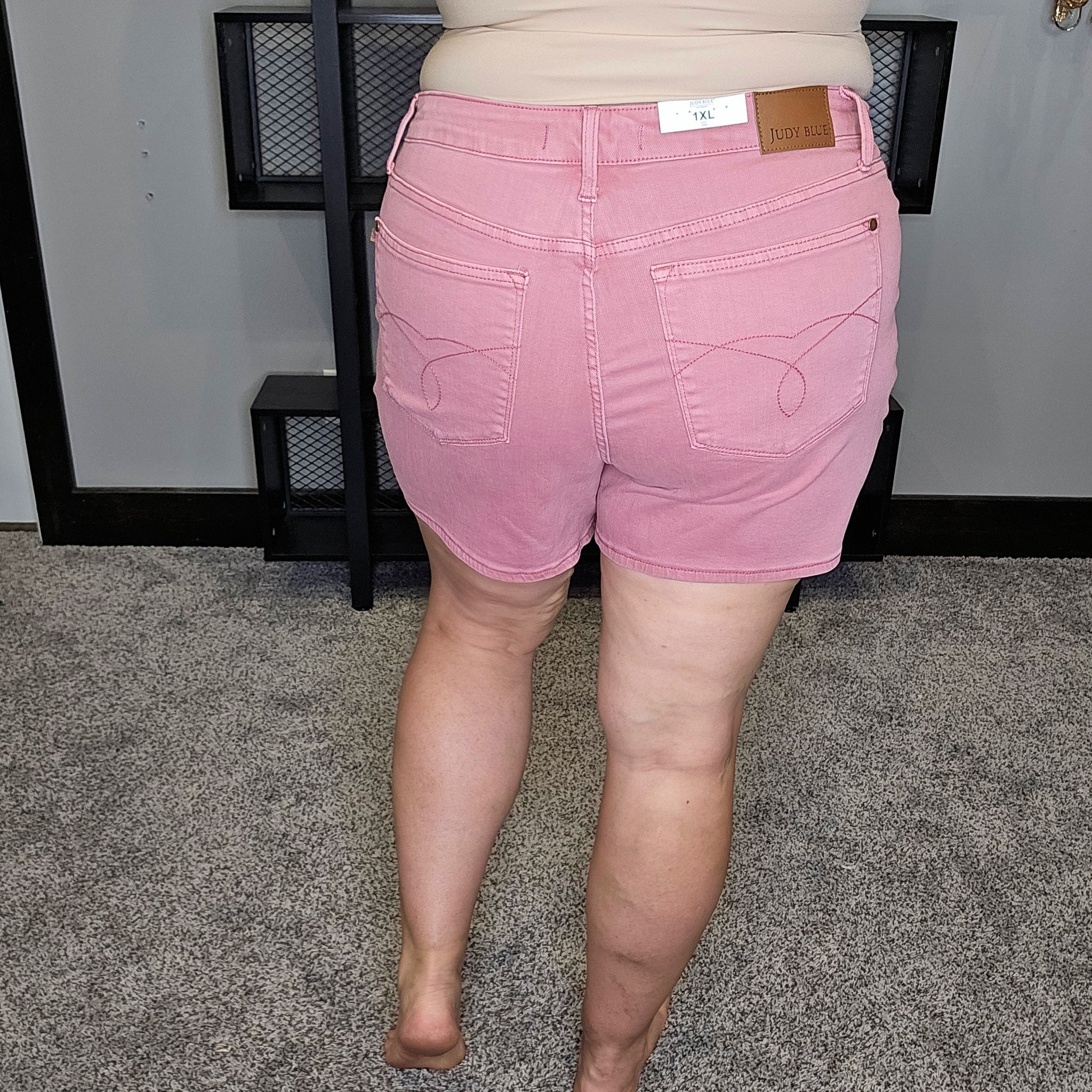 Rowan Rose Denim Shorts - Judy Blue