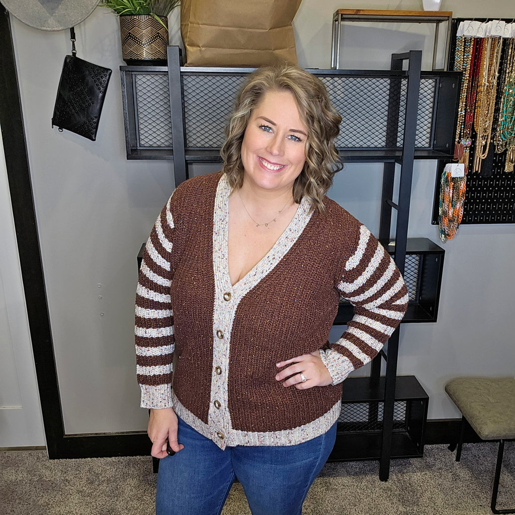 Found My Heart Striped Cardigan