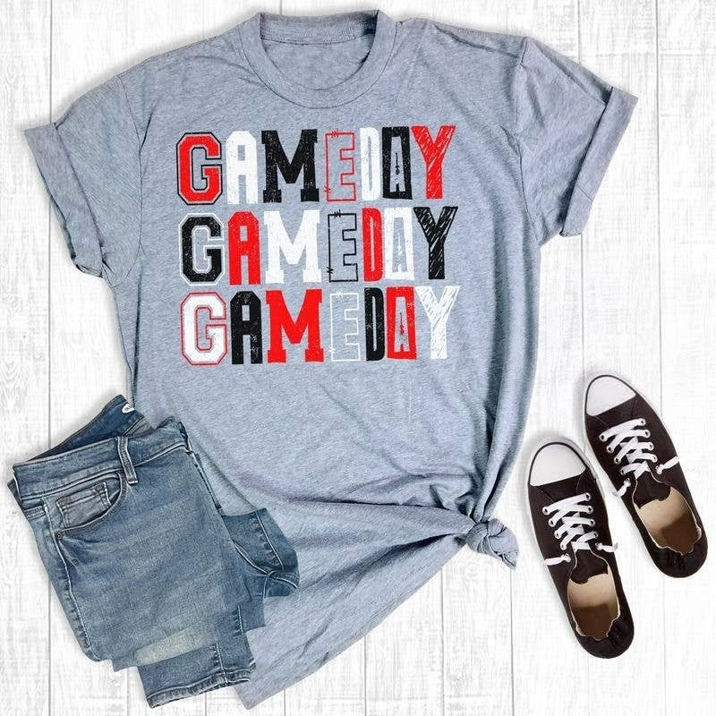 Block Game Days Letters Graphic Tee