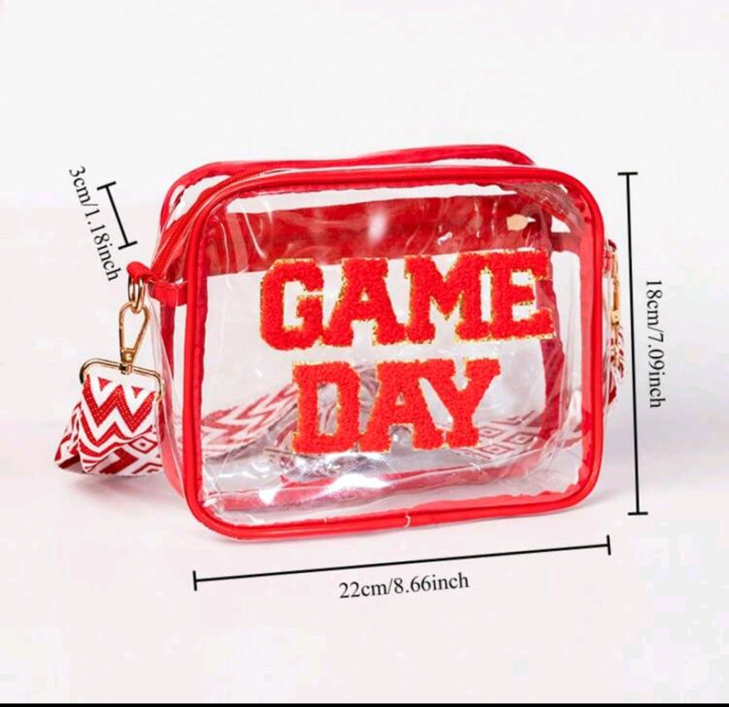 Game Day Patch Clear Crossbody - Red