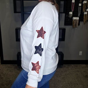 Sequined Touch Down Graphic Sweatshirt