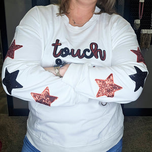 Sequined Touch Down Graphic Sweatshirt