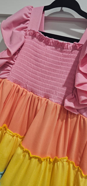 KIDS - Rainbow Tiered Dress - Toddler/Kids