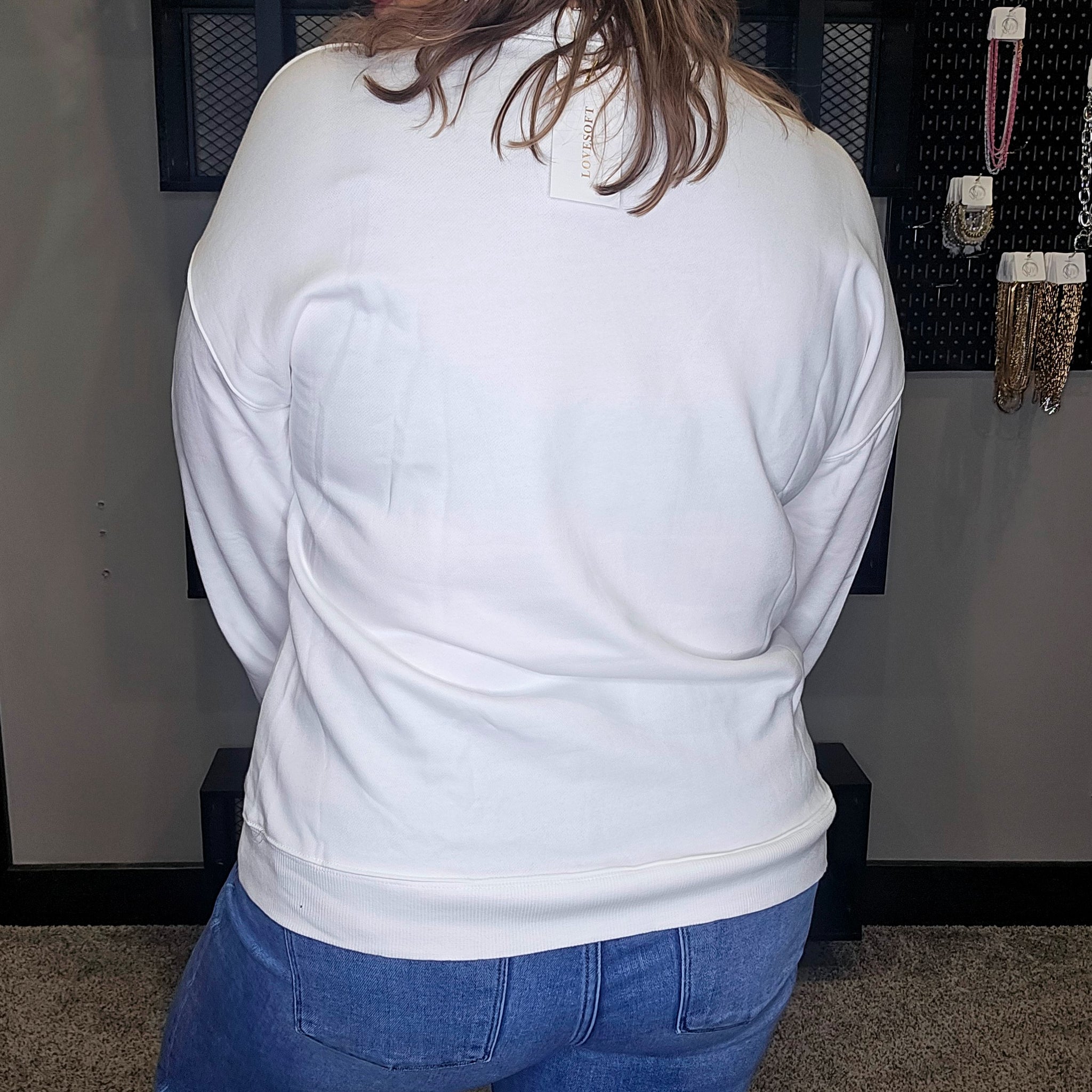 Sequined Touch Down Graphic Sweatshirt
