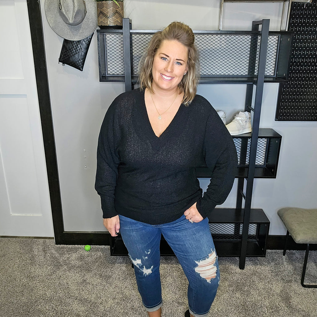 Someone You Love Lightweight Sweater - Black