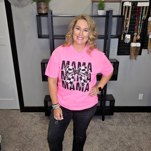 Checkered Bow MAMA Graphic Tee
