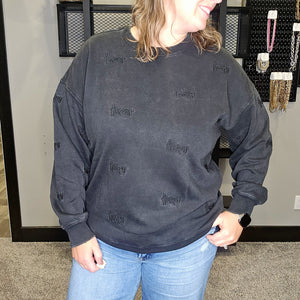 Embroidered Repeat Nebraska Sweatshirt