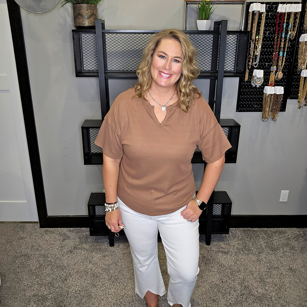 Keep It Simple Basic Top - Mocha