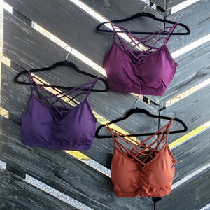 Cross My Heart Bralette - Dark Plum