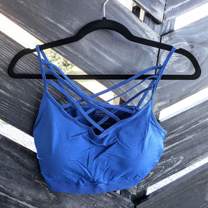 Cross My Heart Bralette - Sapphire