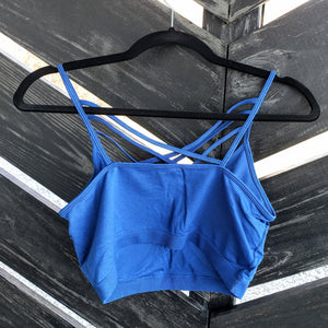 Cross My Heart Bralette - Sapphire