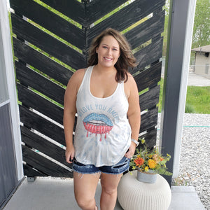 We Love You America Ribbed Tank