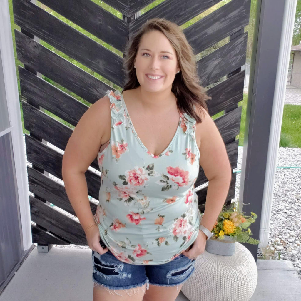 Step Aside Floral Tank