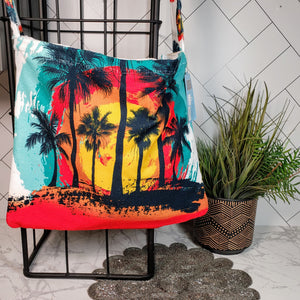 2N1 Beach Towel/Tote - Palms