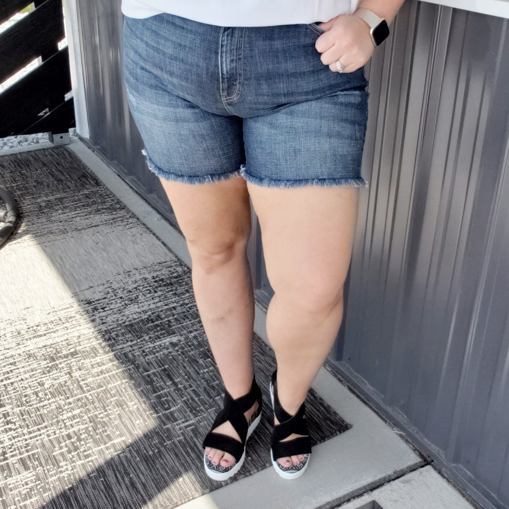 The Hailey Denim Shorts - KanCan