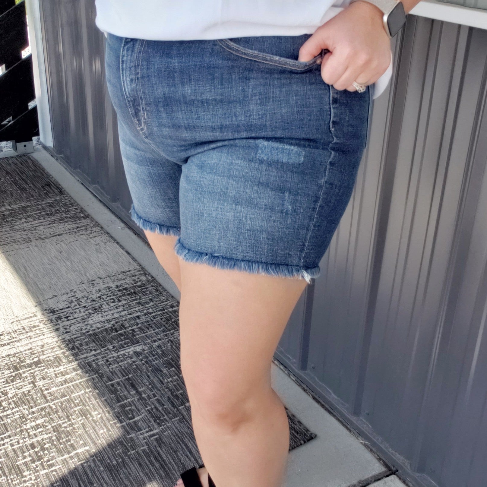 The Hailey Denim Shorts - KanCan