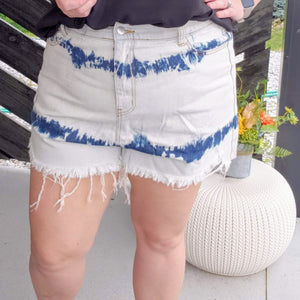 The Brielle Tie Dye Denim Shorts