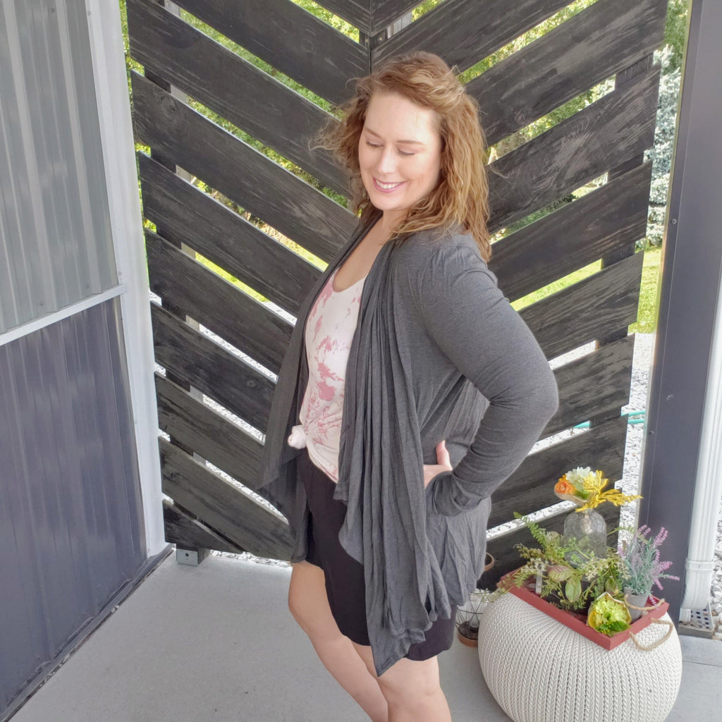 Classic Cardigan - Charcoal