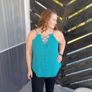 Not Your Average Joe Basic Tank - Teal