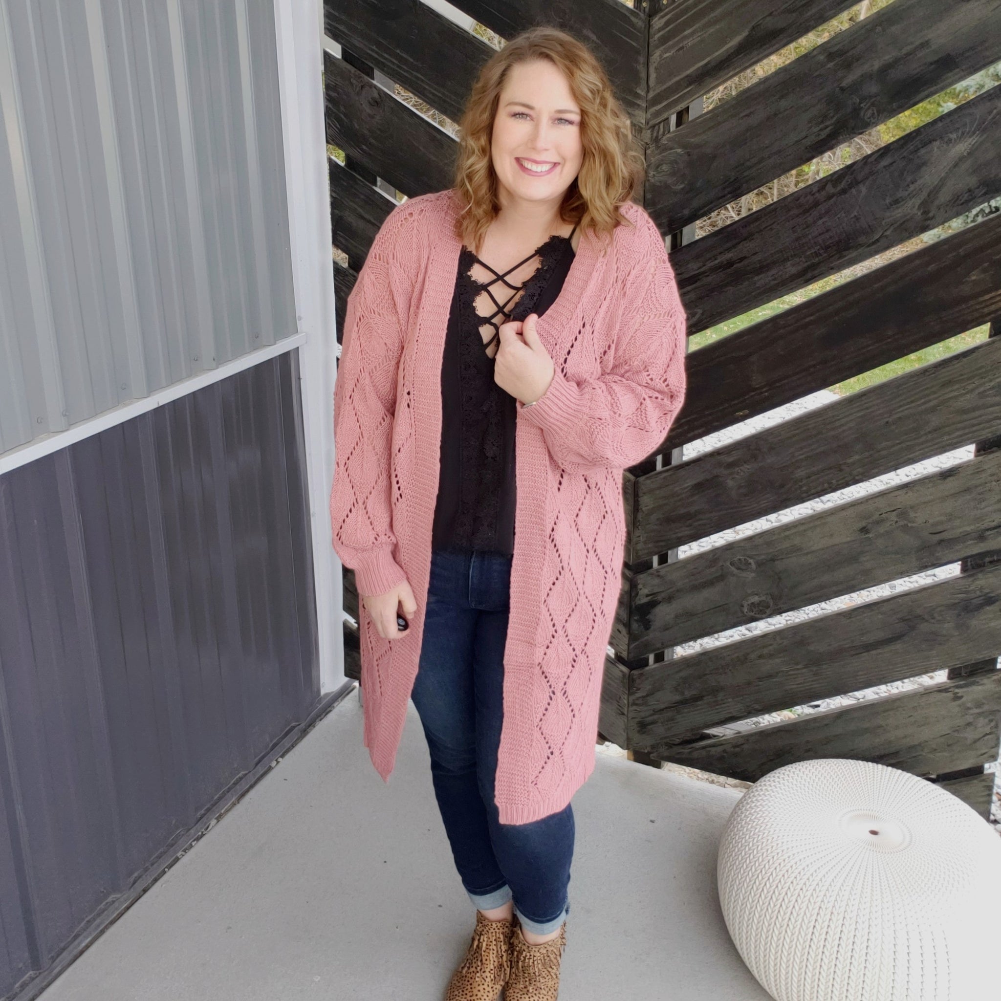 Cuddle With Me Cardigan - Dusty Pink
