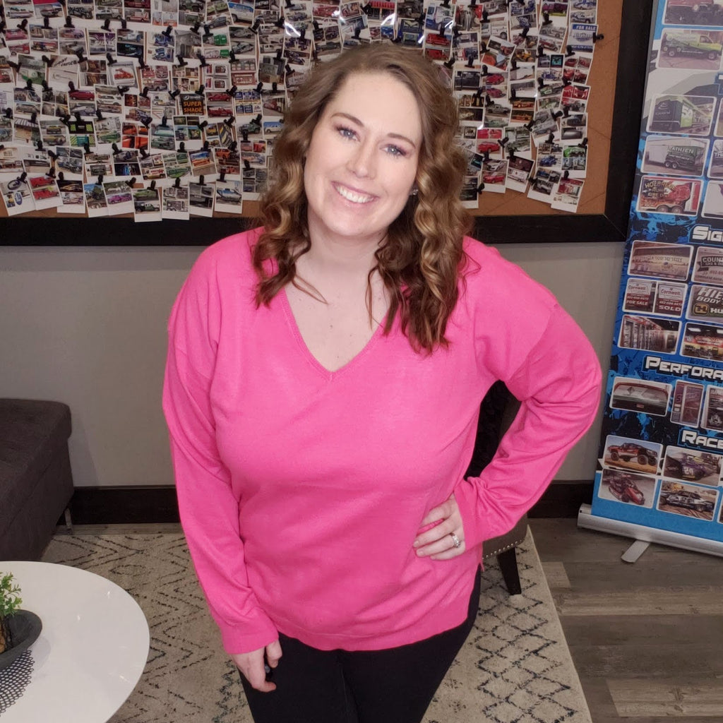 Let Me Simplify This Sweater - Fuchsia