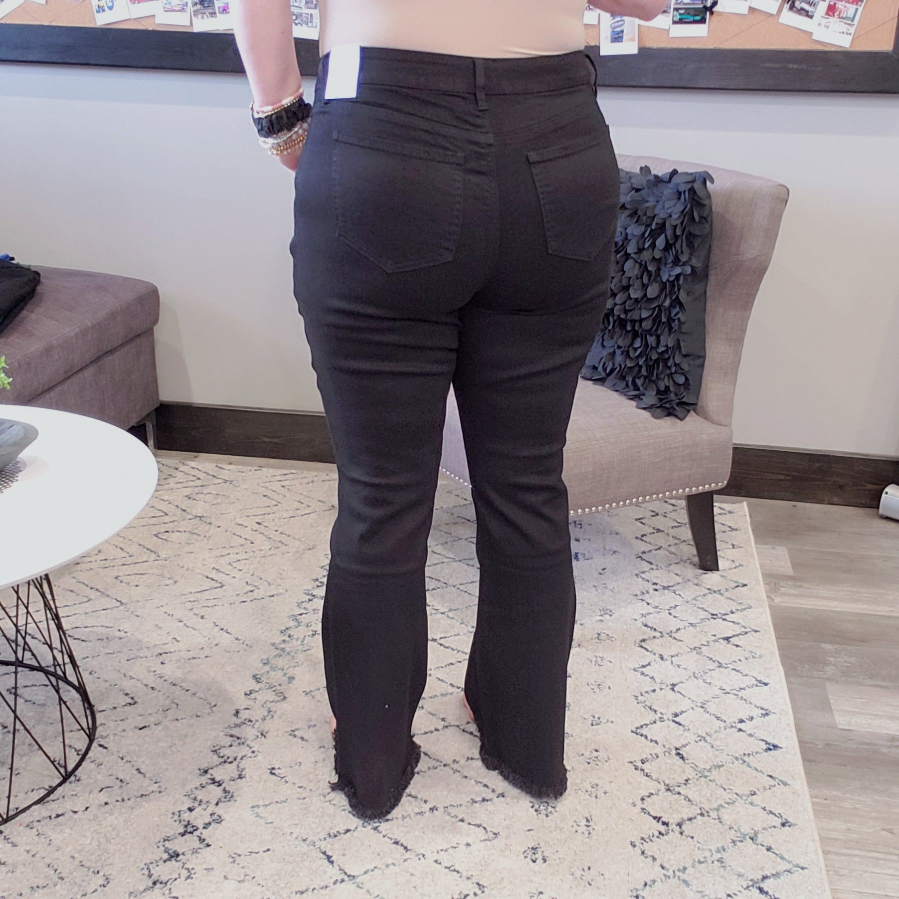 Karissa Black Flare Jeans - YMI