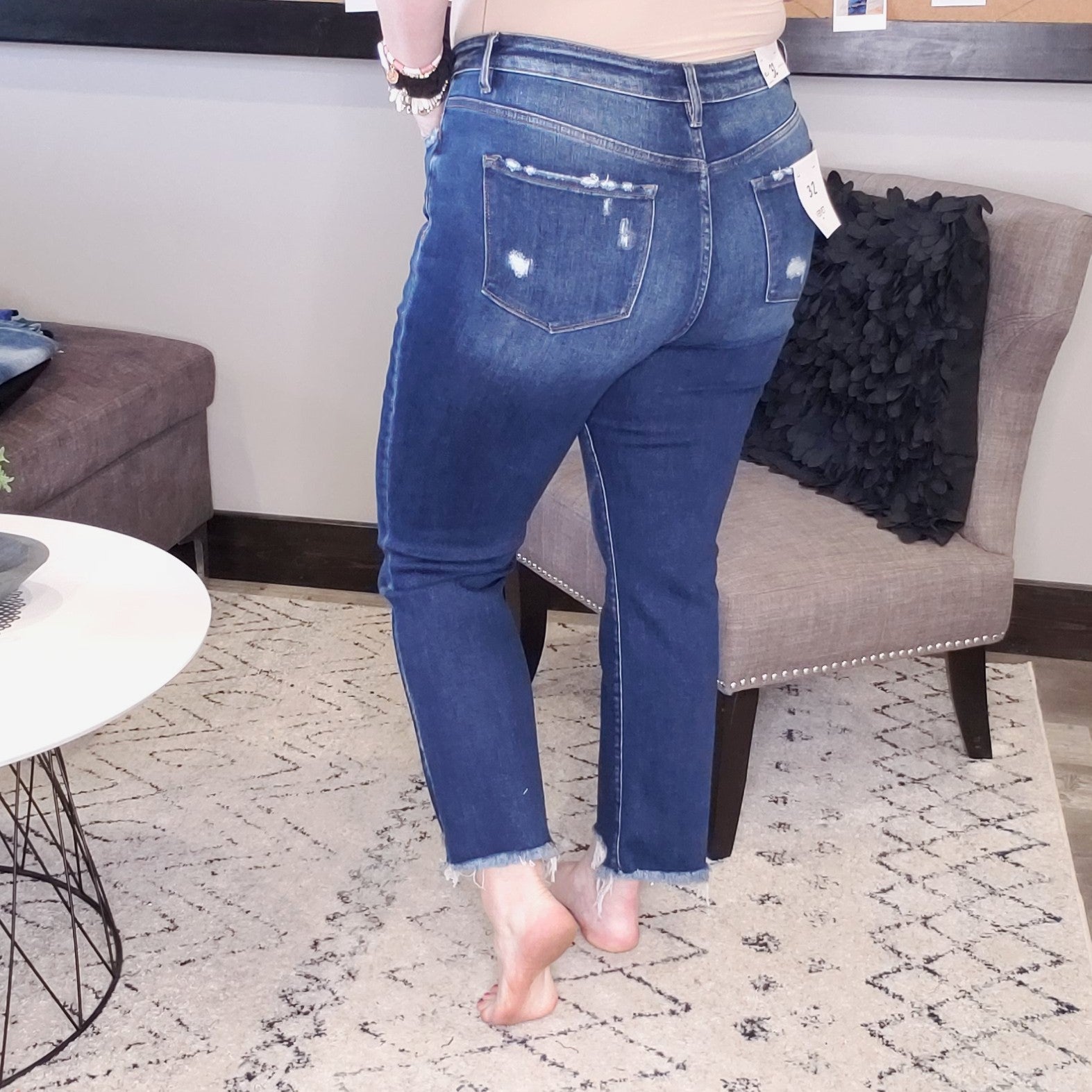 Bella Cropped Flare Jeans - Vervet