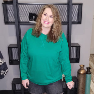 Beautiful Drama Pullover Top - Kelly Green