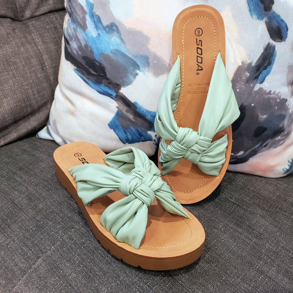 Knotty Strap Sandal - Sage