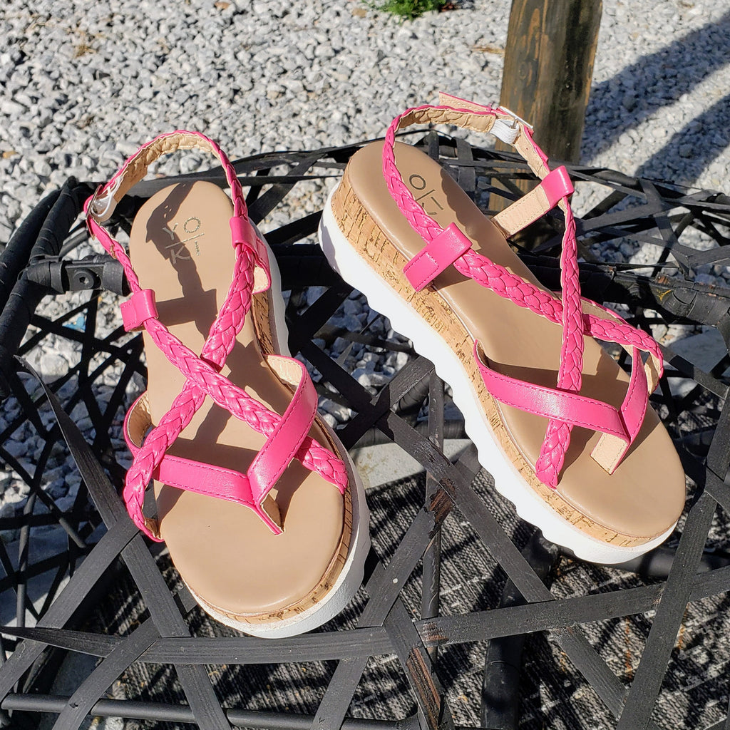 Amelia Platform Sandal - Fuchsia