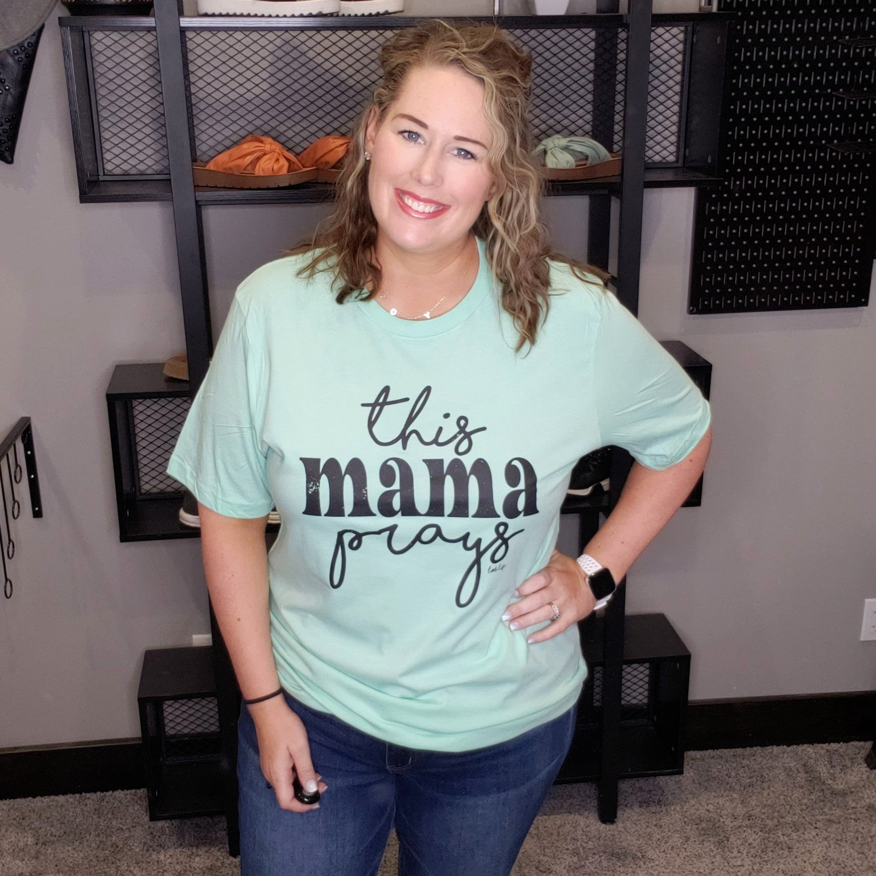 This Mama Prays Graphic Tee
