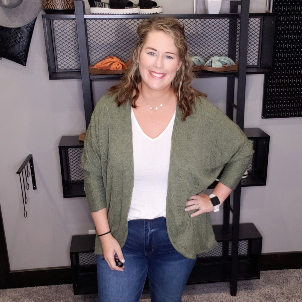 Begins With You Cardigan - Olive