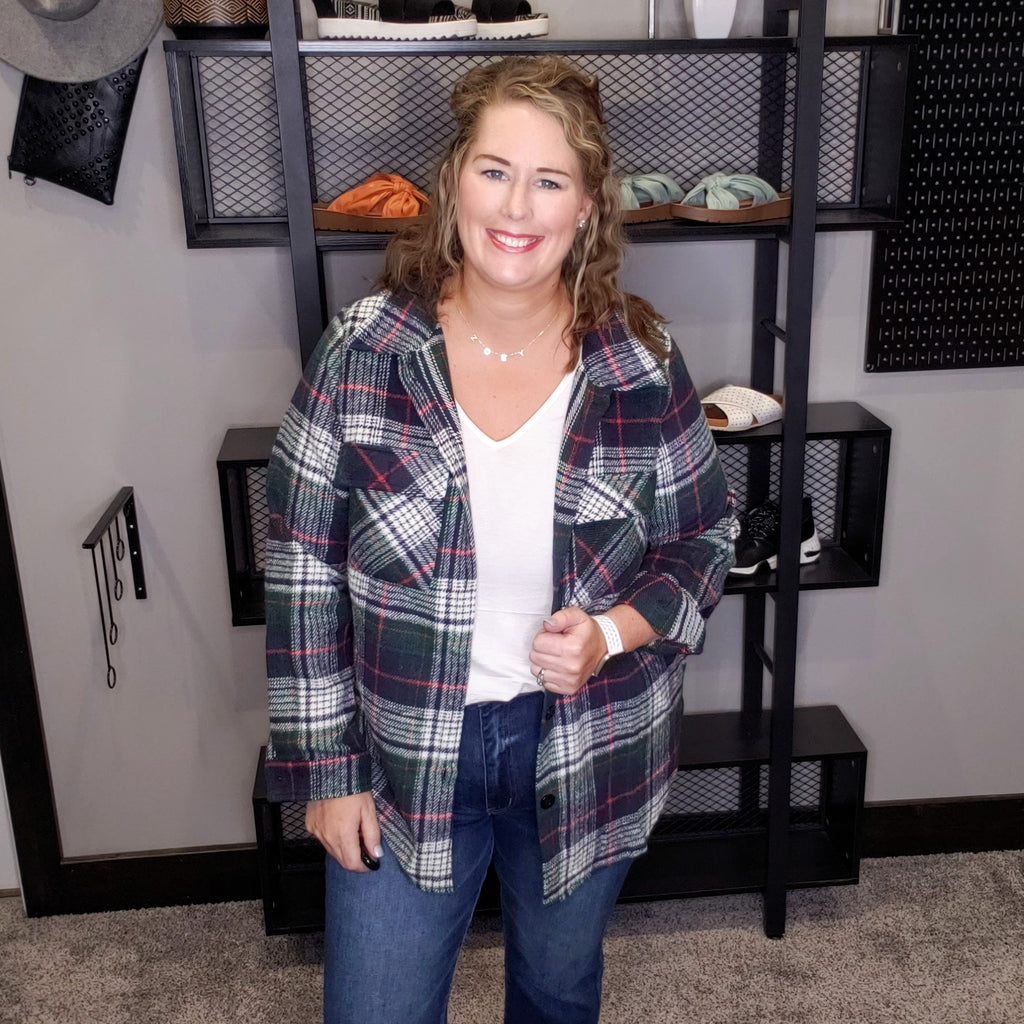Keep It Simple Plaid Shacket