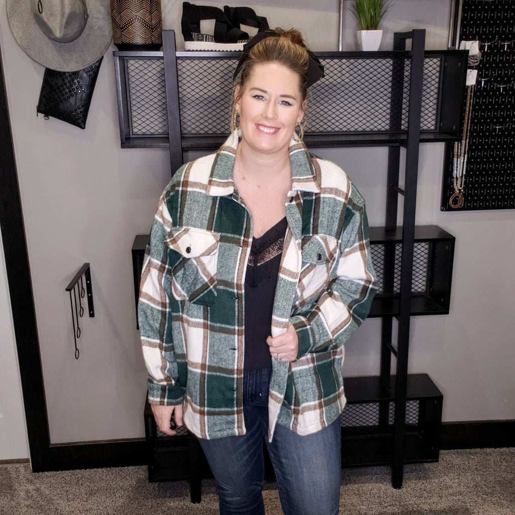 Where My Heart Calls Plaid Shacket