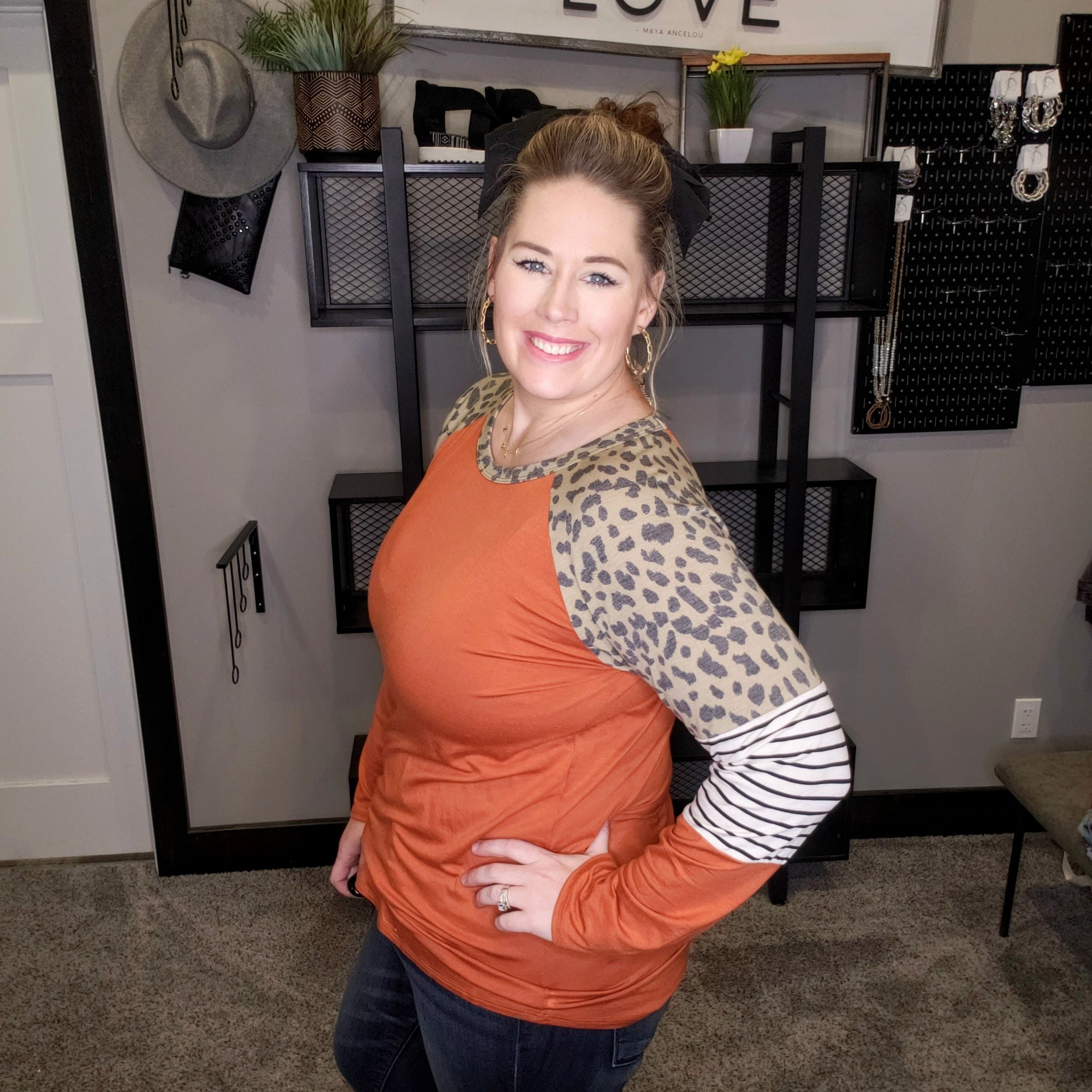 All In Favor Color Block Top