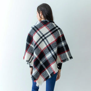 The Eleanor Plaid Scarf - Black